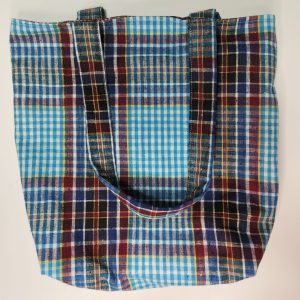 Pure cotton hand-woven fabric hand tote bag